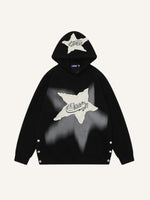 Star Patch Graffiti Hoodie