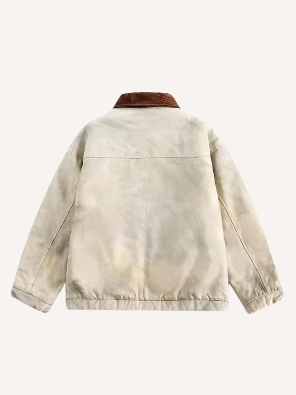 Dog&Letter Print Zip Up Jacket