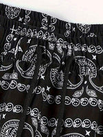Paisley All Over Print Drawstring Waist Shorts