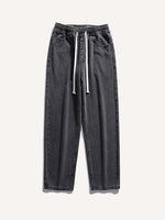 Solid Color Drawstring Waist Jeans