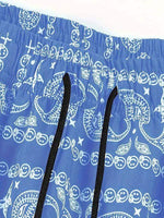 Paisley All Over Print Drawstring Waist Shorts