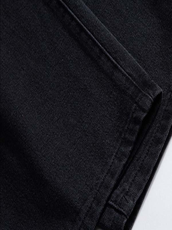 Solid Color Drawstring Waist Jeans