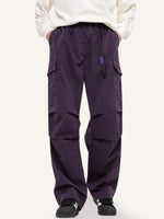 Solid Color Flap Pocket Side Cargo Pants