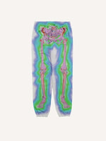 Glow Skeleton Print Elastic Waist Pants