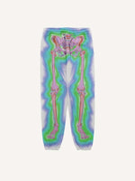 Glow Skeleton Print Elastic Waist Pants