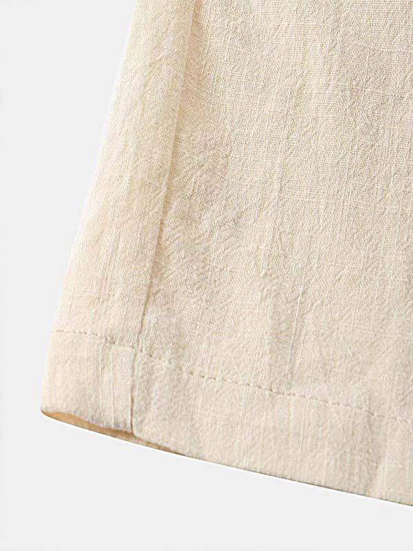 Solid Color Patch Pocket Drawstring Waist Two-Piece Set