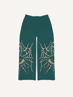 Eye&Letter&Graphic Print Elastic Waist Pants